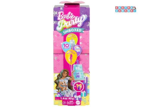 [ZA6066] Mattel Barbie Party Unboxed lalka z serii Urodziny pies corgi