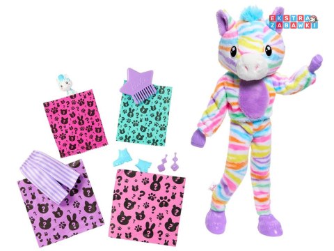 [ZA6052] Mattel Barbie lalka Cutie Reveal słodkie marzenia zebra akcesoria