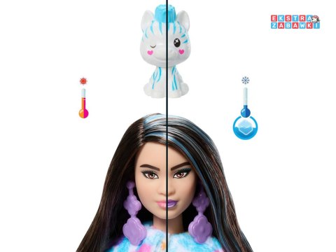 [ZA6052] Mattel Barbie lalka Cutie Reveal słodkie marzenia zebra akcesoria