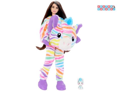 [ZA6052] Mattel Barbie lalka Cutie Reveal słodkie marzenia zebra akcesoria