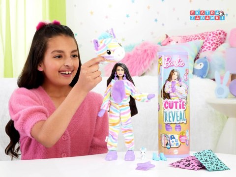 [ZA6052] Mattel Barbie lalka Cutie Reveal słodkie marzenia zebra akcesoria
