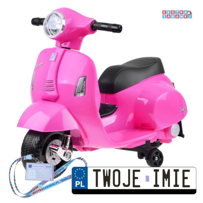 Różowy Motorek Skuter VESPA na akumulator - 6V/4.5Ah - [PA0238]
