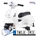 [PA0238] Motorek Skuter VESPA na akumulator 6V/4.5Ah - biały