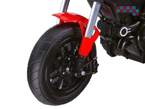[PA0235] Motocykl Street Bob na akumulator 6V/7Ah pompowane opony wolny start MP3 - pomarańczowy