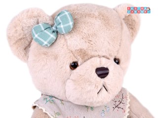 [ZA5923 D] Pluszowy miś - beżowa Zosia 58cm w zielonej Vintage sukience