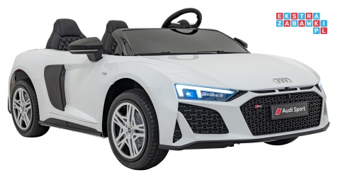 [A3000] Audi Spyder R8 Lift auto na akumulator 2x200W 24V/14Ah ekoskóra - biały