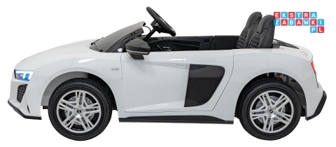 [A3000] Audi Spyder R8 Lift auto na akumulator 2x200W 24V/14Ah ekoskóra - biały