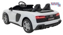 [A3000] Audi Spyder R8 Lift auto na akumulator 2x200W 24V/14Ah ekoskóra - biały