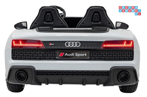 [A3000] Audi Spyder R8 Lift auto na akumulator 2x200W 24V/14Ah ekoskóra - biały