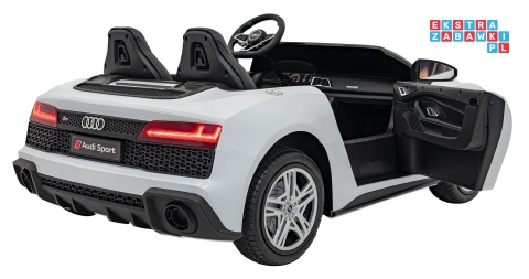 [A3000] Audi Spyder R8 Lift auto na akumulator 2x200W 24V/14Ah ekoskóra - biały