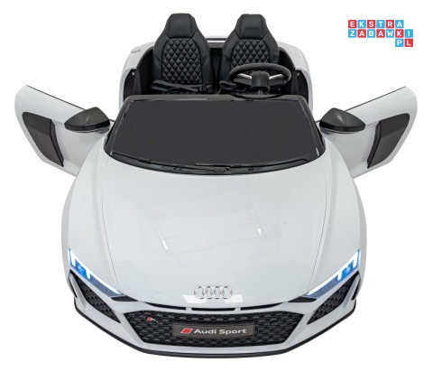 [A3000] Audi Spyder R8 Lift auto na akumulator 2x200W 24V/14Ah ekoskóra - biały