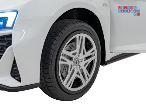 [A3000] Audi Spyder R8 Lift auto na akumulator 2x200W 24V/14Ah ekoskóra - biały