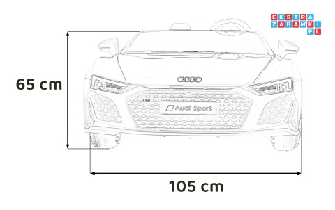 [A3000] Audi Spyder R8 Lift auto na akumulator 2x200W 24V/14Ah ekoskóra - biały
