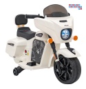 [BDM0963] Motocykl Chopper INDIAN dla najmłodszych na akumulator 1x35W 6V/4.5Ah LED klakson - biały