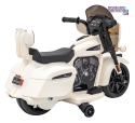 [BDM0963] Motocykl Chopper INDIAN dla najmłodszych na akumulator 1x35W 6V/4.5Ah LED klakson - biały