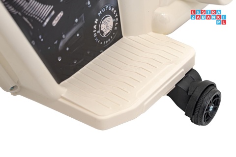 [BDM0963] Motocykl Chopper INDIAN dla najmłodszych na akumulator 1x35W 6V/4.5Ah LED klakson - biały