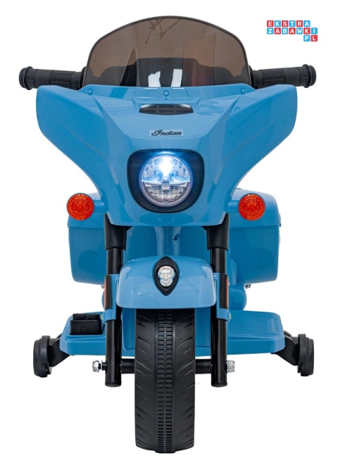[BDM0963] Motocykl Chopper INDIAN dla najmłodszych na akumulator 1x35W 6V/4.5Ah LED klakson - niebieski