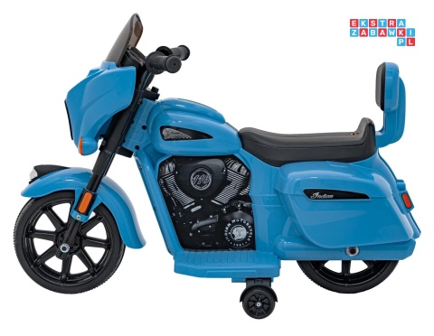 [BDM0963] Motocykl Chopper INDIAN dla najmłodszych na akumulator 1x35W 6V/4.5Ah LED klakson - niebieski