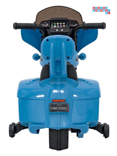 [BDM0963] Motocykl Chopper INDIAN dla najmłodszych na akumulator 1x35W 6V/4.5Ah LED klakson - niebieski