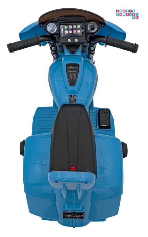 [BDM0963] Motocykl Chopper INDIAN dla najmłodszych na akumulator 1x35W 6V/4.5Ah LED klakson - niebieski