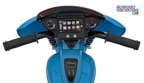 [BDM0963] Motocykl Chopper INDIAN dla najmłodszych na akumulator 1x35W 6V/4.5Ah LED klakson - niebieski