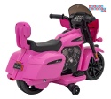[BDM0963] Motocykl Chopper INDIAN dla najmłodszych na akumulator 1x35W 6V/4.5Ah LED klakson - różowy