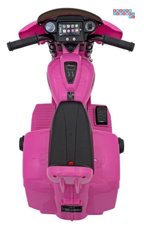 [BDM0963] Motocykl Chopper INDIAN dla najmłodszych na akumulator 1x35W 6V/4.5Ah LED klakson - różowy