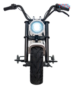 [XB-1058] Motocykl Chopper Warrior na akumulator 1x350W 36V/9Ah bezszczotkowy silnik pompowane opony - biały