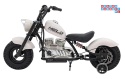 [XB-1058] Motocykl Chopper Warrior na akumulator 1x350W 36V/9Ah bezszczotkowy silnik pompowane opony - biały