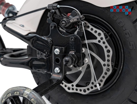 [XB-1058] Motocykl Chopper Warrior na akumulator 1x350W 36V/9Ah bezszczotkowy silnik pompowane opony - biały