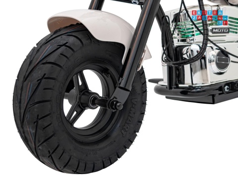 [XB-1058] Motocykl Chopper Warrior na akumulator 1x350W 36V/9Ah bezszczotkowy silnik pompowane opony - biały