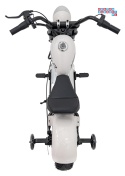 [XB-1058] Motocykl Chopper Warrior na akumulator 1x350W 36V/9Ah bezszczotkowy silnik pompowane opony - biały