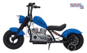 [XB-1058] Motocykl Chopper Warrior na akumulator 1x350W 36V/9Ah bezszczotkowy silnik pompowane opony - niebieski