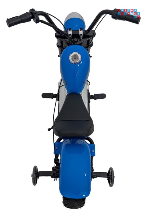 [XB-1058] Motocykl Chopper Warrior na akumulator 1x350W 36V/9Ah bezszczotkowy silnik pompowane opony - niebieski