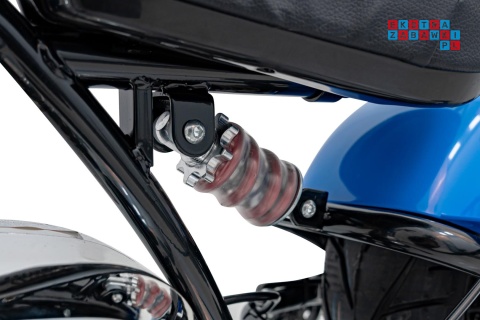 [XB-1058] Motocykl Chopper Warrior na akumulator 1x350W 36V/9Ah bezszczotkowy silnik pompowane opony - niebieski