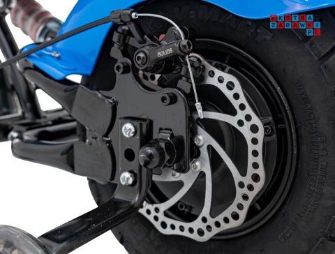 [XB-1058] Motocykl Chopper Warrior na akumulator 1x350W 36V/9Ah bezszczotkowy silnik pompowane opony - niebieski