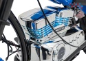 [XB-1058] Motocykl Chopper Warrior na akumulator 1x350W 36V/9Ah bezszczotkowy silnik pompowane opony - niebieski
