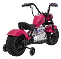 [XB-1058] Motocykl Chopper Warrior na akumulator 1x350W 36V/9Ah bezszczotkowy silnik pompowane opony - różowy