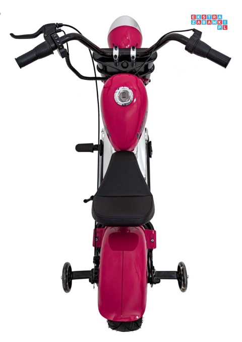 [XB-1058] Motocykl Chopper Warrior na akumulator 1x350W 36V/9Ah bezszczotkowy silnik pompowane opony - różowy