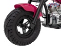 [XB-1058] Motocykl Chopper Warrior na akumulator 1x350W 36V/9Ah bezszczotkowy silnik pompowane opony - różowy