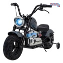 [XB-1058] Motocykl Chopper Warrior na akumulator 1x350W 36V/9Ah bezszczotkowy silnik pompowane opony - szary
