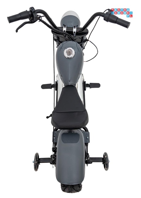 [XB-1058] Motocykl Chopper Warrior na akumulator 1x350W 36V/9Ah bezszczotkowy silnik pompowane opony - szary