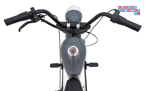 [XB-1058] Motocykl Chopper Warrior na akumulator 1x350W 36V/9Ah bezszczotkowy silnik pompowane opony - szary