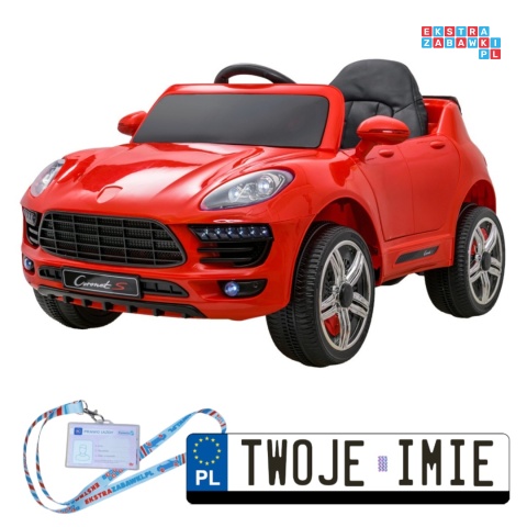 [PA0149] Sportowe auto z efektem bujania na akumulator 2x30W 12V/4.5Ah z pilotem - czerwony