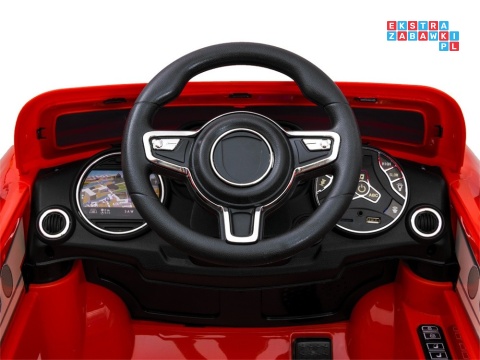 [PA0149] Sportowe auto z efektem bujania na akumulator 2x30W 12V/4.5Ah z pilotem - czerwony