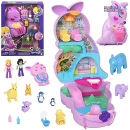 [ZA6048] Zestaw Polly Pocket torebka kangurek składany domek figurki