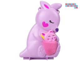 [ZA6048] Zestaw Polly Pocket torebka kangurek składany domek figurki