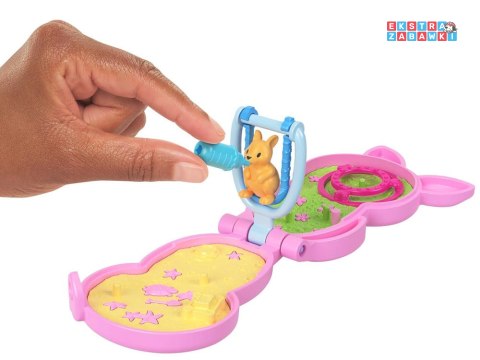 [ZA6048] Zestaw Polly Pocket torebka kangurek składany domek figurki