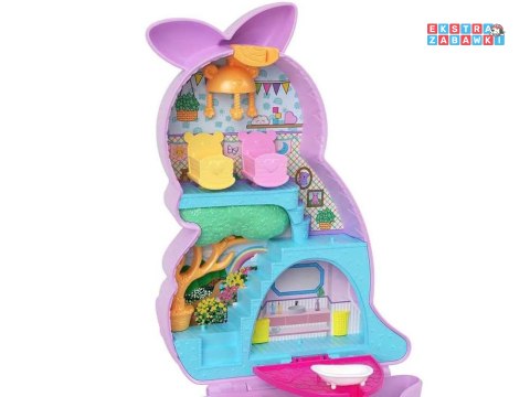 [ZA6048] Zestaw Polly Pocket torebka kangurek składany domek figurki
