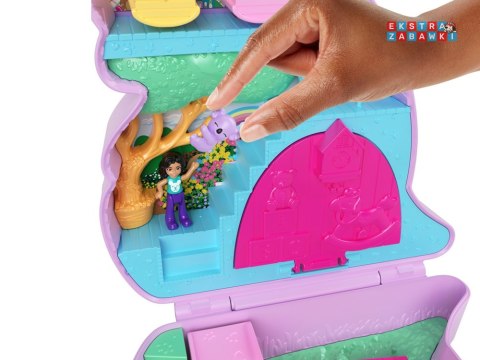 [ZA6048] Zestaw Polly Pocket torebka kangurek składany domek figurki
